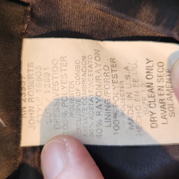 John Roberts Size 12 Black Dress - Picture 6 of 7